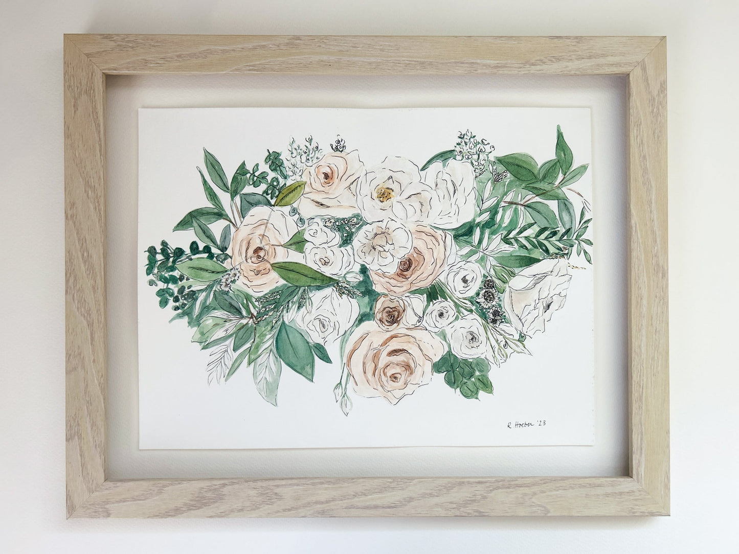 CUSTOM WATERCOLOR WEDDING BOUQUET - Rachel Hoeber Art & Design