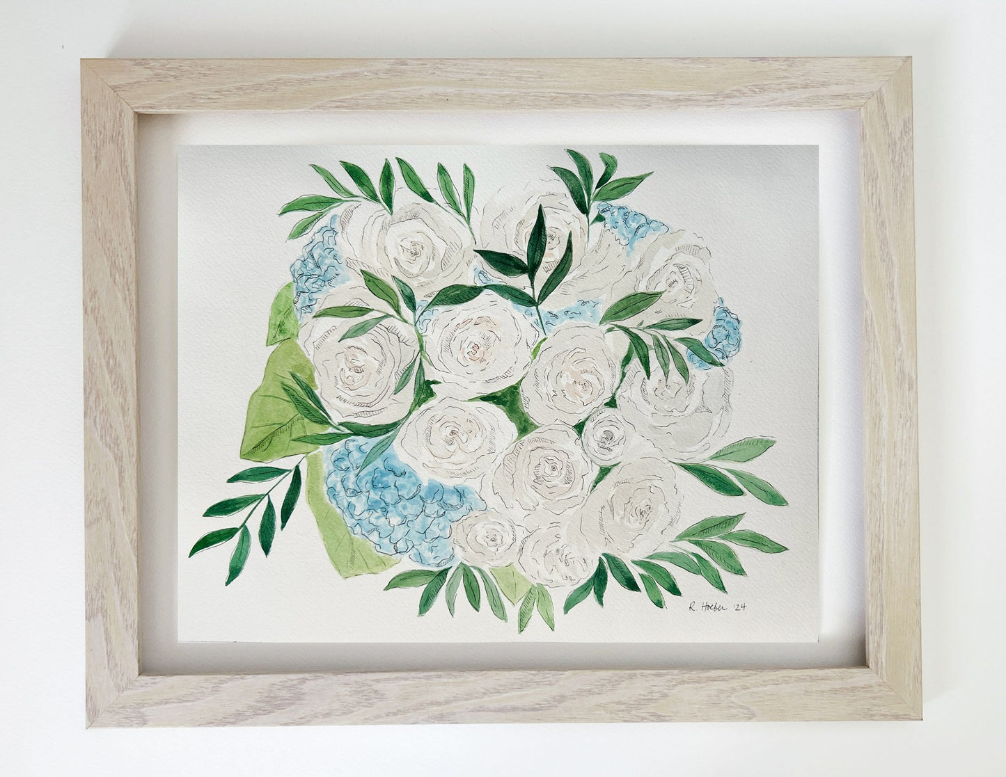 CUSTOM WATERCOLOR WEDDING BOUQUET - Rachel Hoeber Art & Design