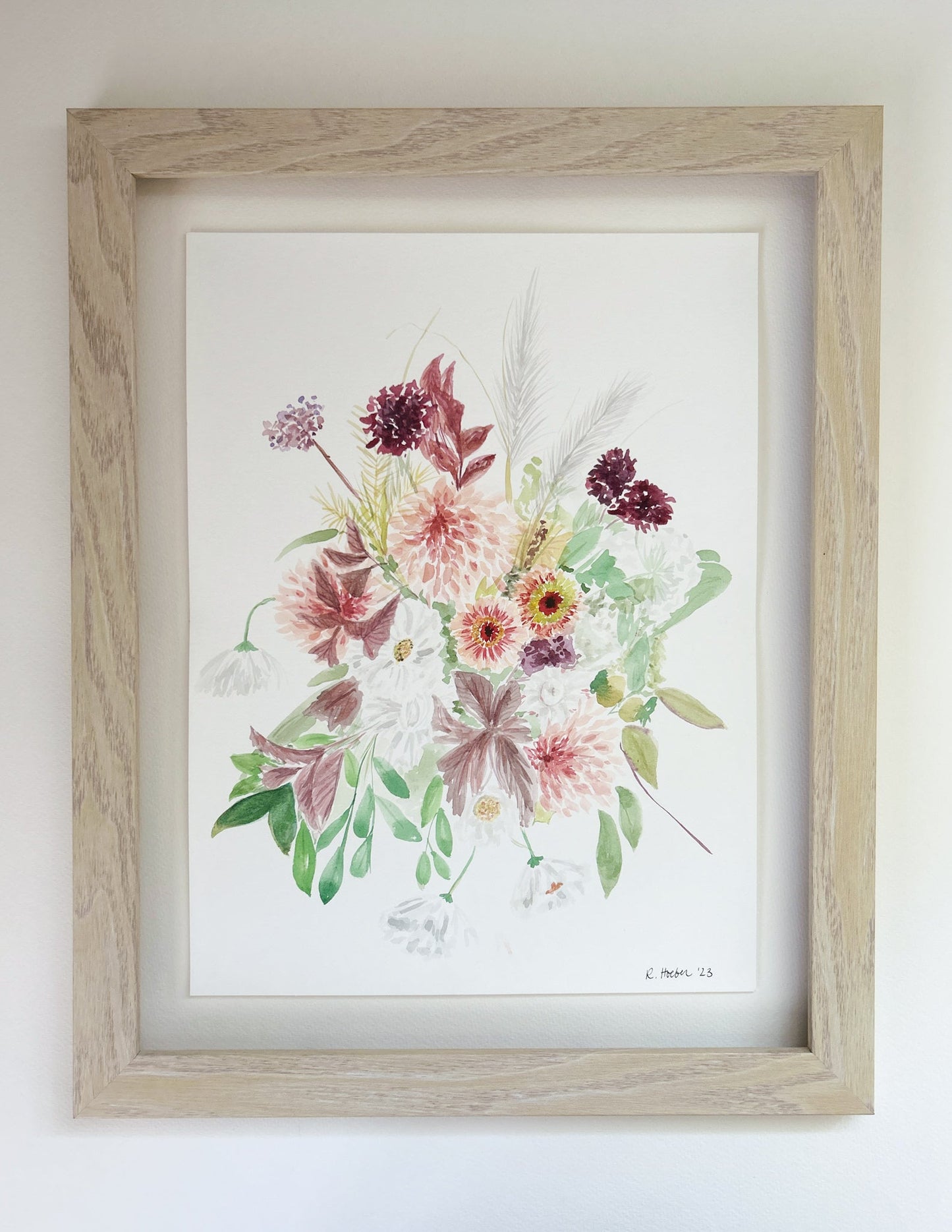 CUSTOM WATERCOLOR WEDDING BOUQUET - Rachel Hoeber Art & Design