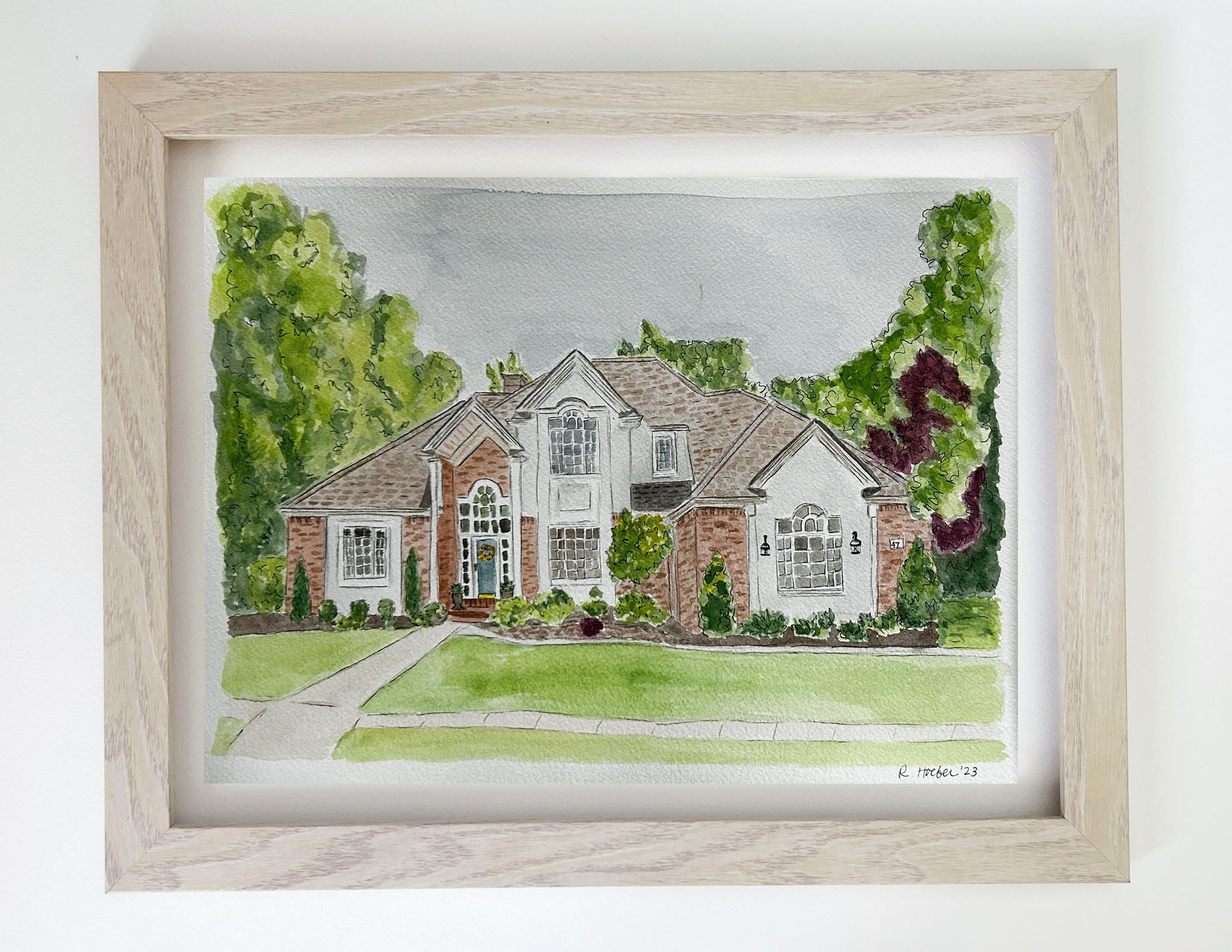 CUSTOM WATERCOLOR HOME PORTRAIT - Rachel Hoeber Art & Design