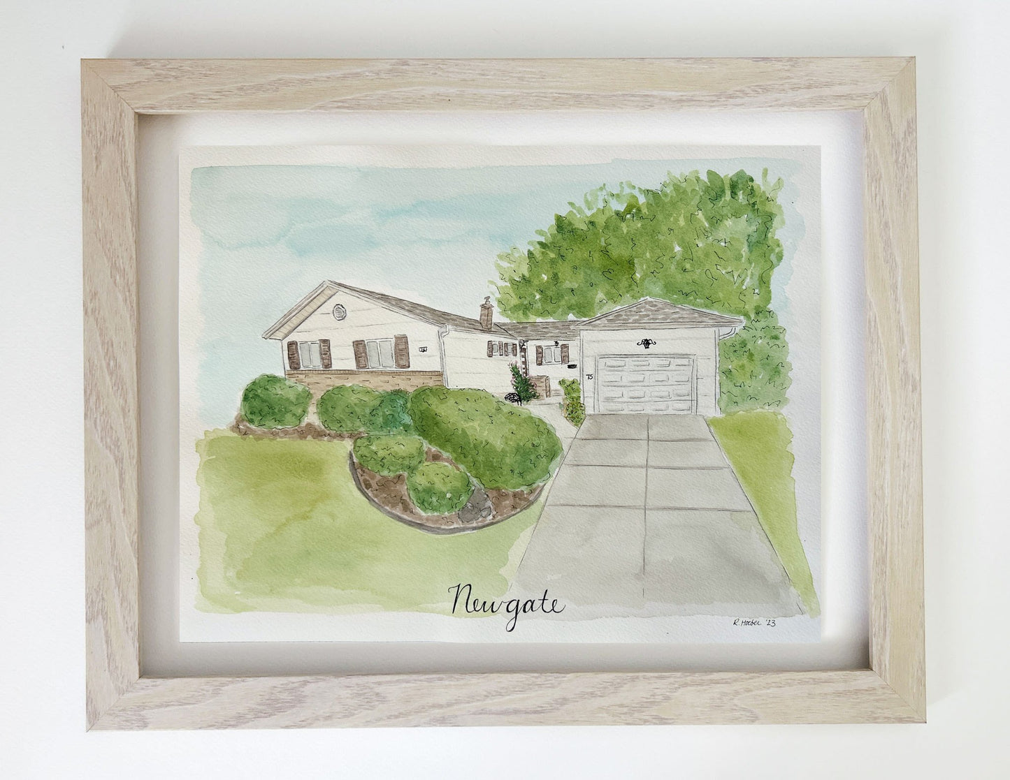 CUSTOM WATERCOLOR HOME PORTRAIT - Rachel Hoeber Art & Design