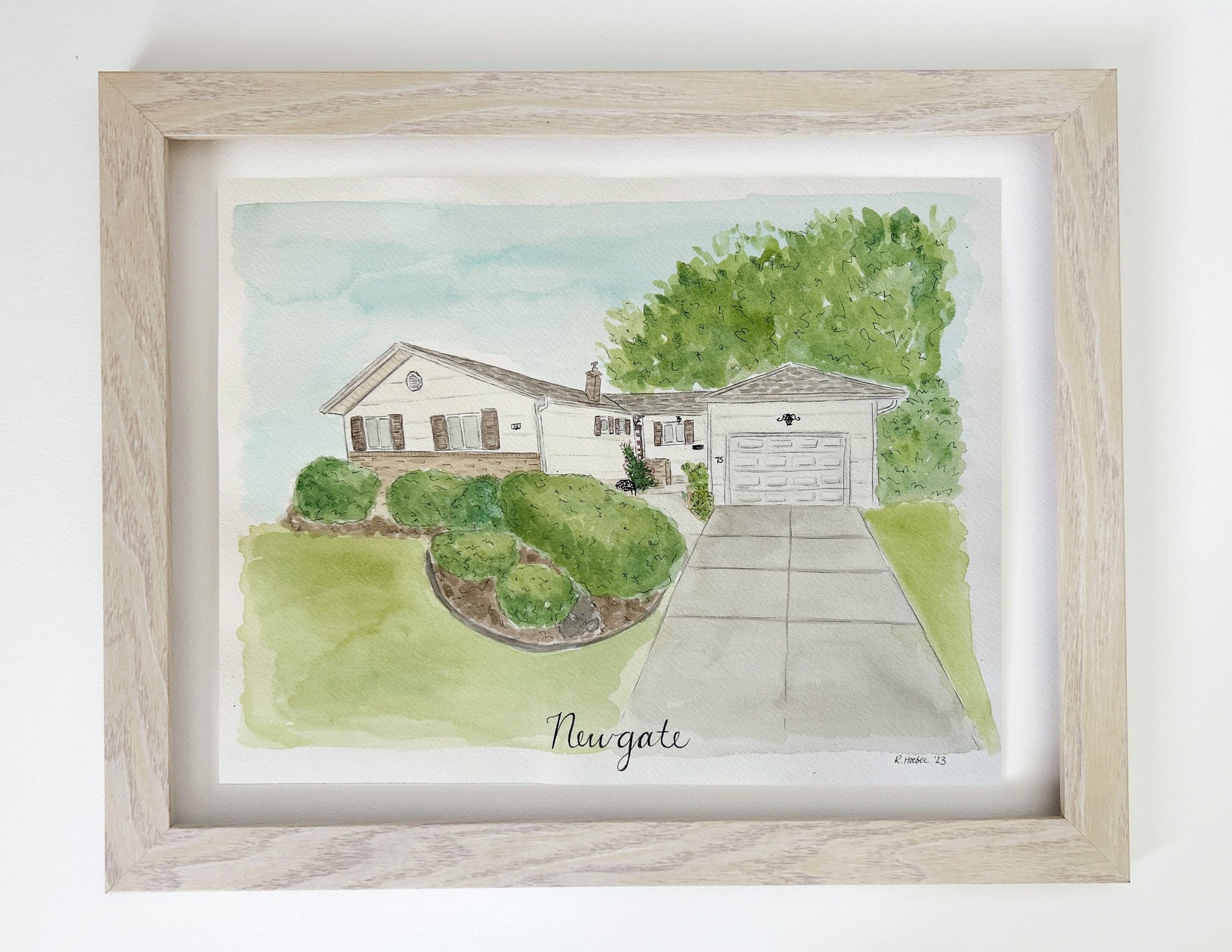 CUSTOM WATERCOLOR HOME PORTRAIT - Rachel Hoeber Art & Design