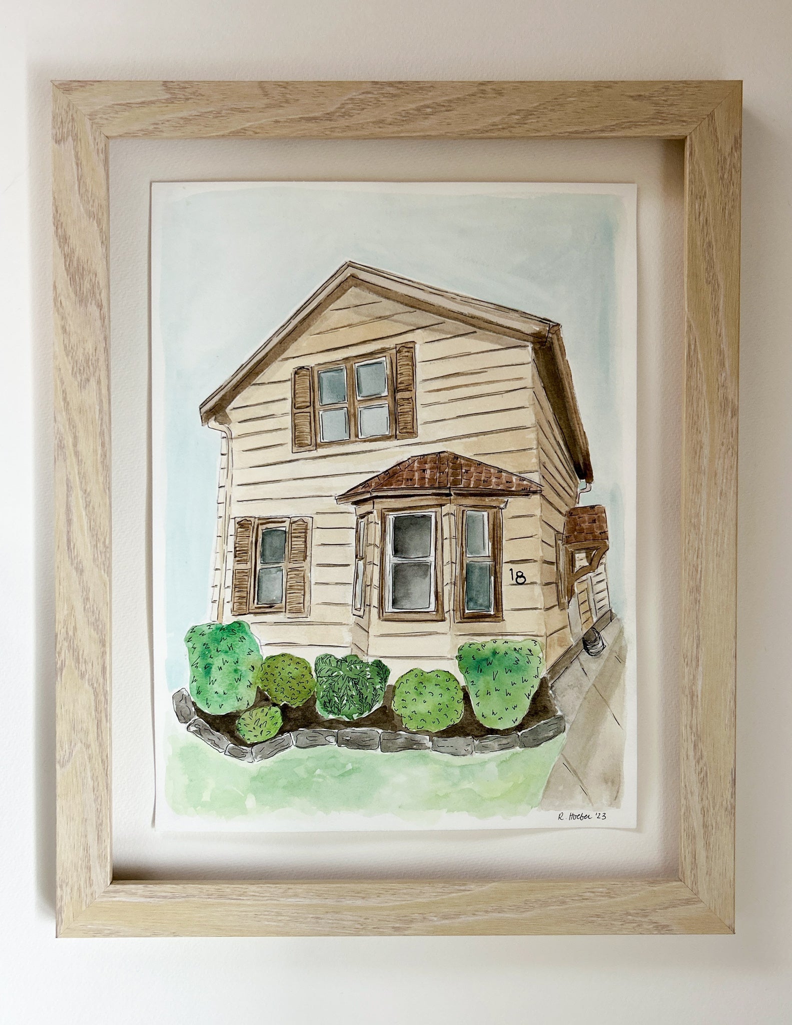 CUSTOM WATERCOLOR HOME PORTRAIT - Rachel Hoeber Art & Design