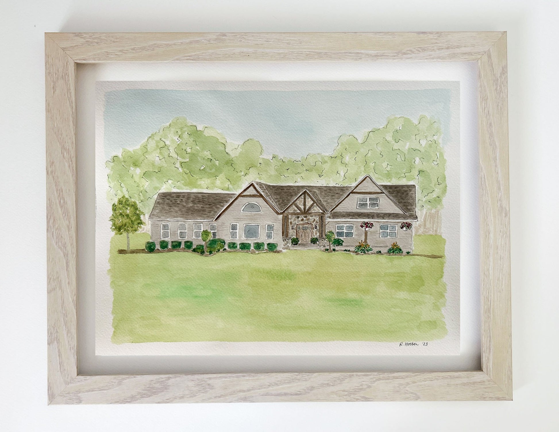 CUSTOM WATERCOLOR HOME PORTRAIT - Rachel Hoeber Art & Design