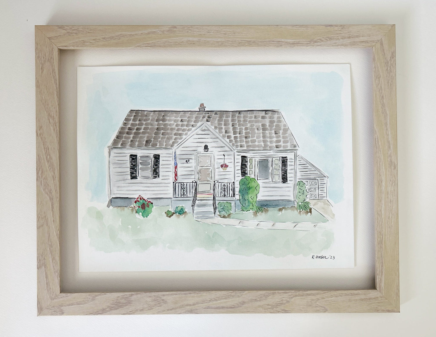 CUSTOM WATERCOLOR HOME PORTRAIT - Rachel Hoeber Art & Design