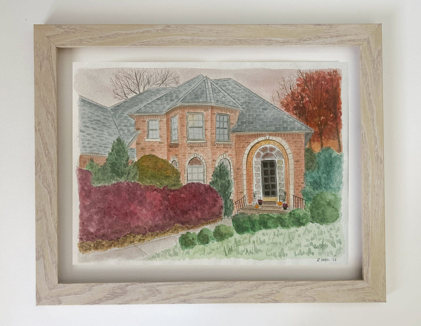 CUSTOM WATERCOLOR HOME PORTRAIT - Rachel Hoeber Art & Design