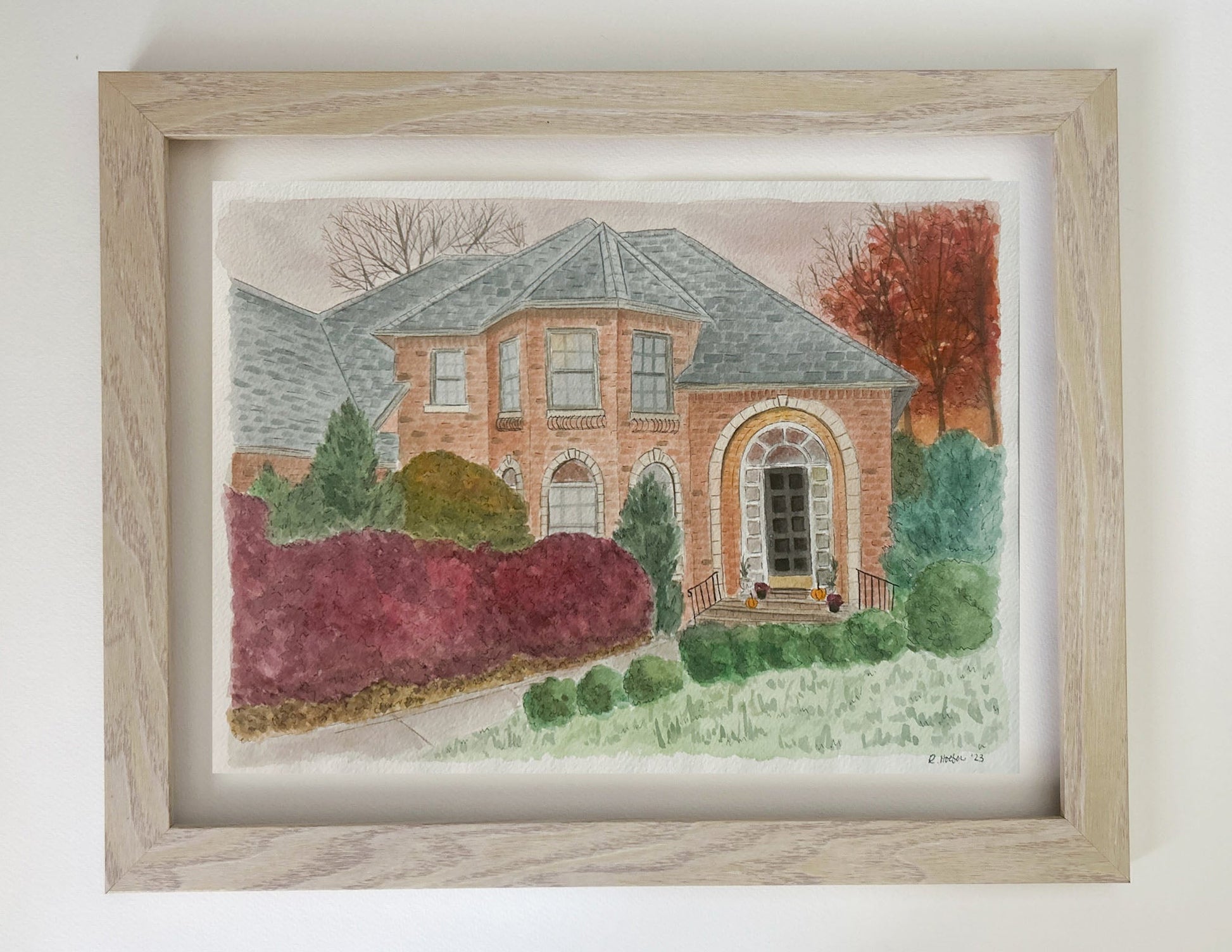 CUSTOM WATERCOLOR HOME PORTRAIT - Rachel Hoeber Art & Design