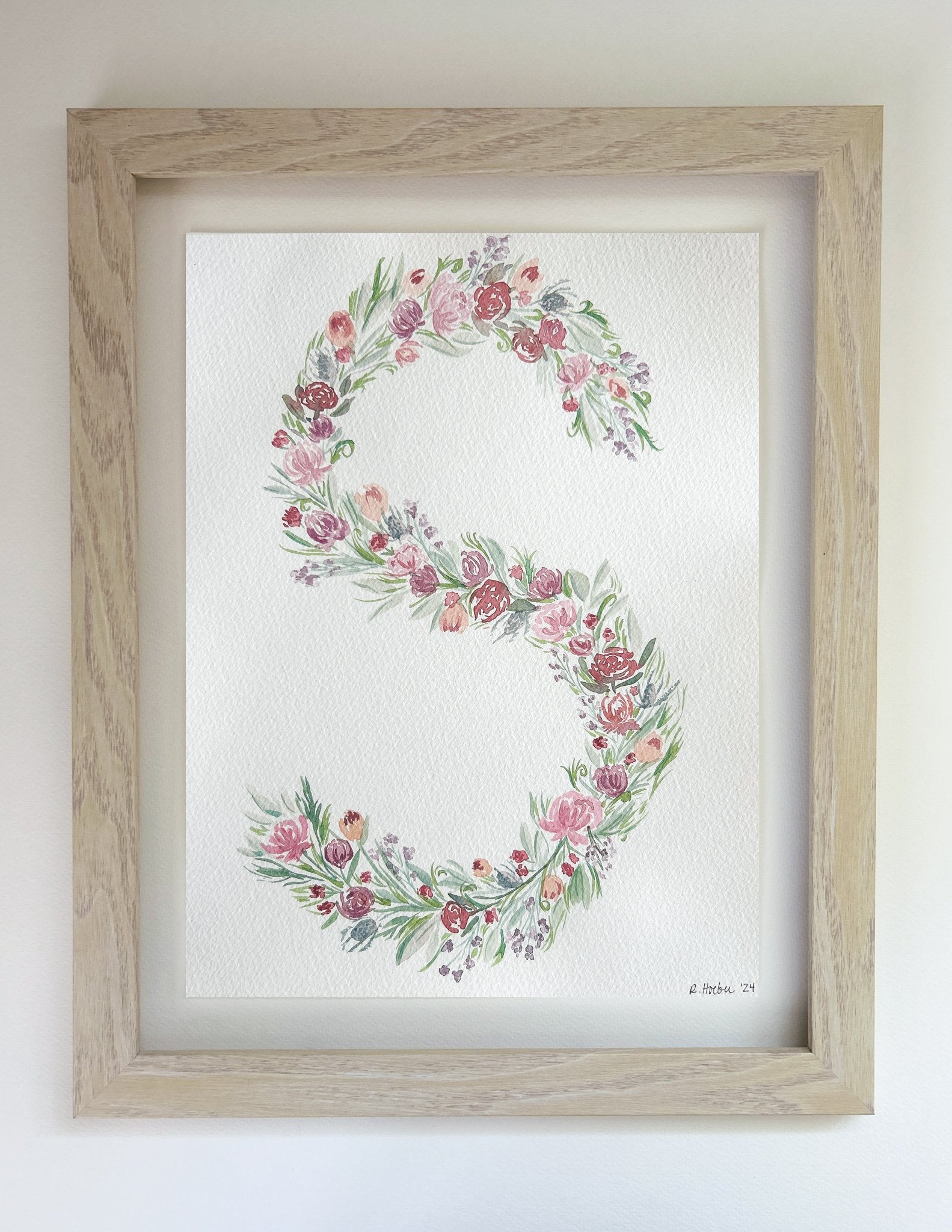 CUSTOM WATERCOLOR MONOGRAM - Rachel Hoeber Art & Design