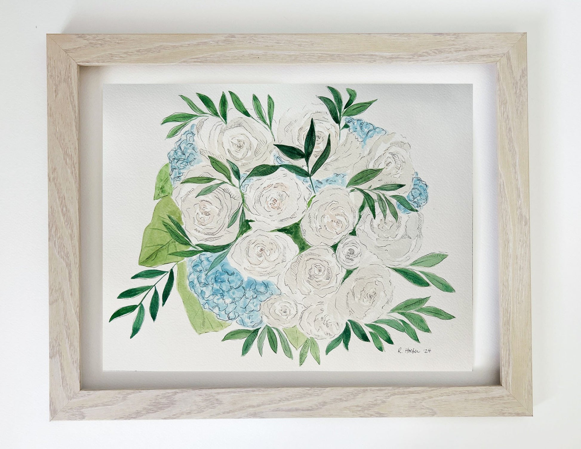 CUSTOM WATERCOLOR WEDDING BOUQUET - Rachel Hoeber Art & Design