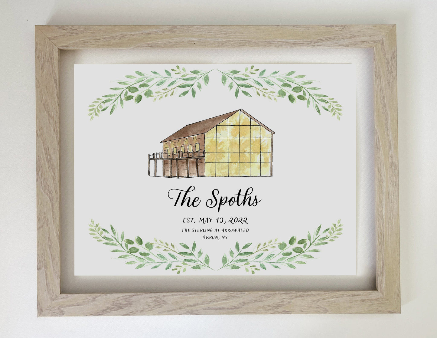 CUSTOM WATERCOLOR WEDDING VENUE - Rachel Hoeber Art & Design
