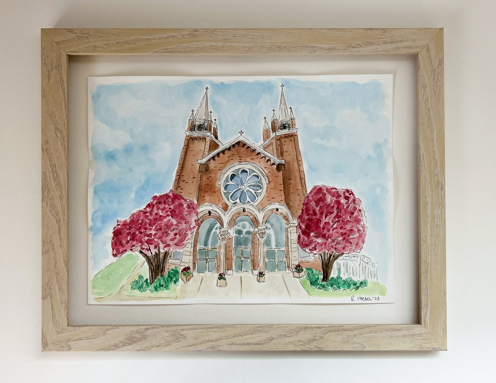 CUSTOM WATERCOLOR WEDDING VENUE - Rachel Hoeber Art & Design