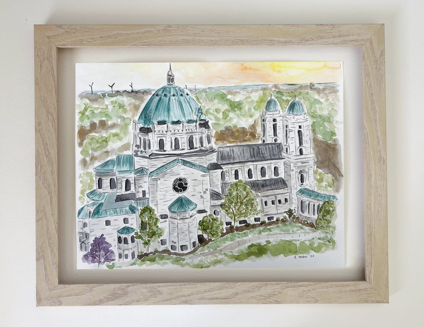 CUSTOM WATERCOLOR WEDDING VENUE - Rachel Hoeber Art & Design