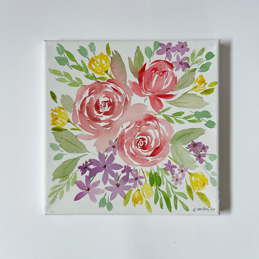 FLORAL CANVAS #4 - Rachel Hoeber Art & Design