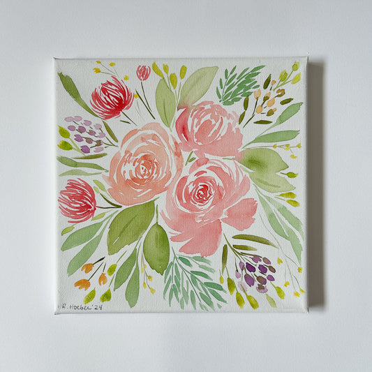 FLORAL CANVAS #6 - Rachel Hoeber Art & Design