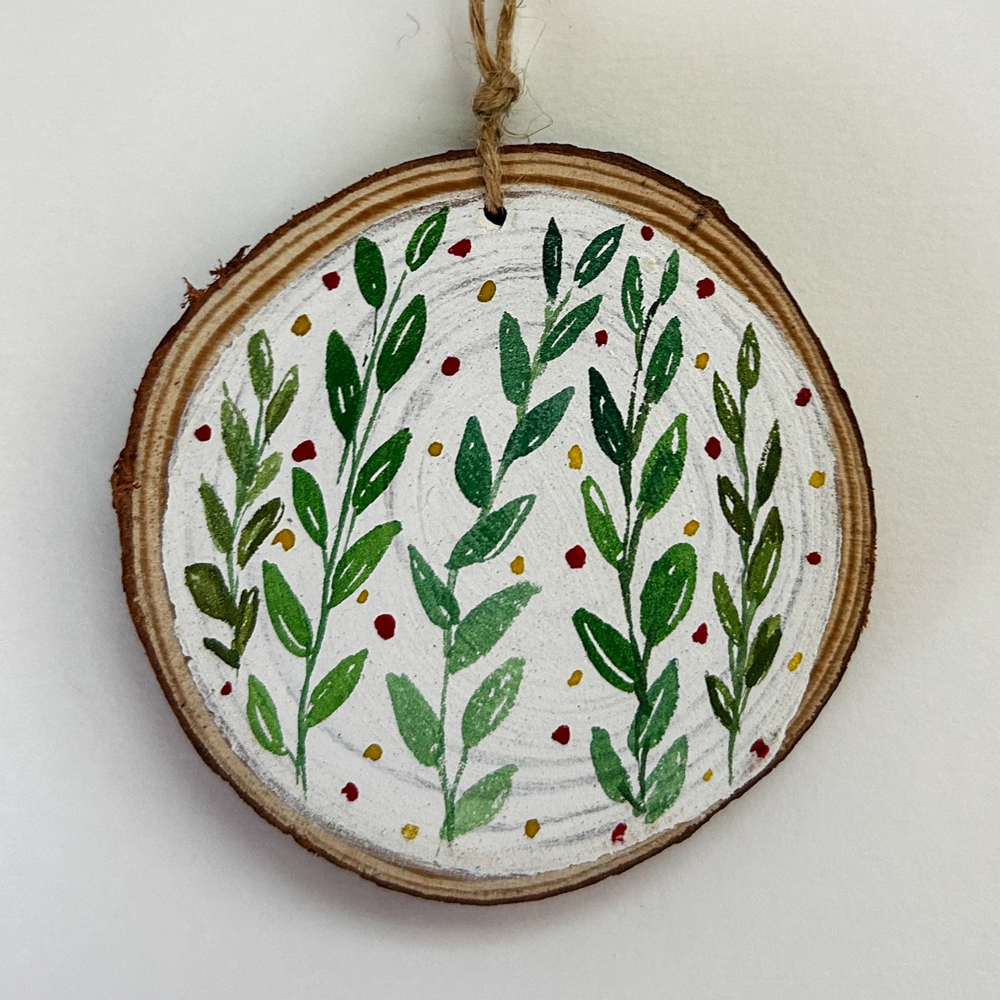 WATERCOLOR VINES ORNAMENT - Rachel Hoeber Art & Design