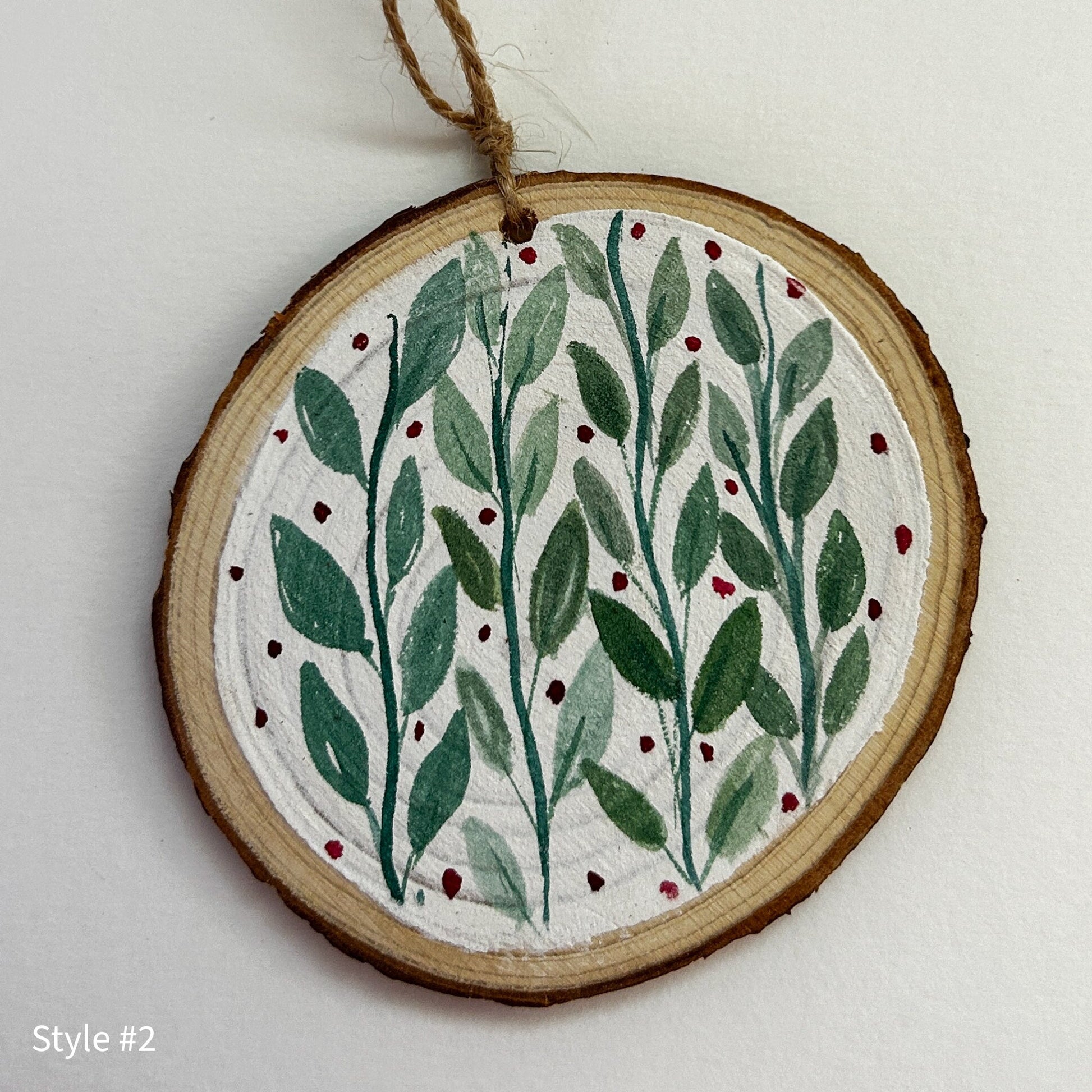 WATERCOLOR VINES ORNAMENT - Rachel Hoeber Art & Design